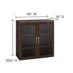 Safco Mayline Agdcldc Aberdeen Cabinet, Mocha Laminate