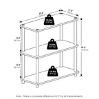 Furinno Turn-N-Tube 3-Tier Compact Multipurpose Shelf Display Rack, Amber Pine/Black