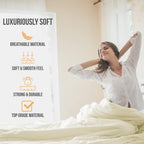 Abeero Home Full Size Bed Sheets Cooling - Luxury Hotel Sheet Set - Soft Sheets With Elastic Corner Straps - Deep Pocket Microfi