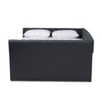 Baxton Studio Delora Modern and Contemporary Dark Grey Fabric Upholstered Queen Size Daybed