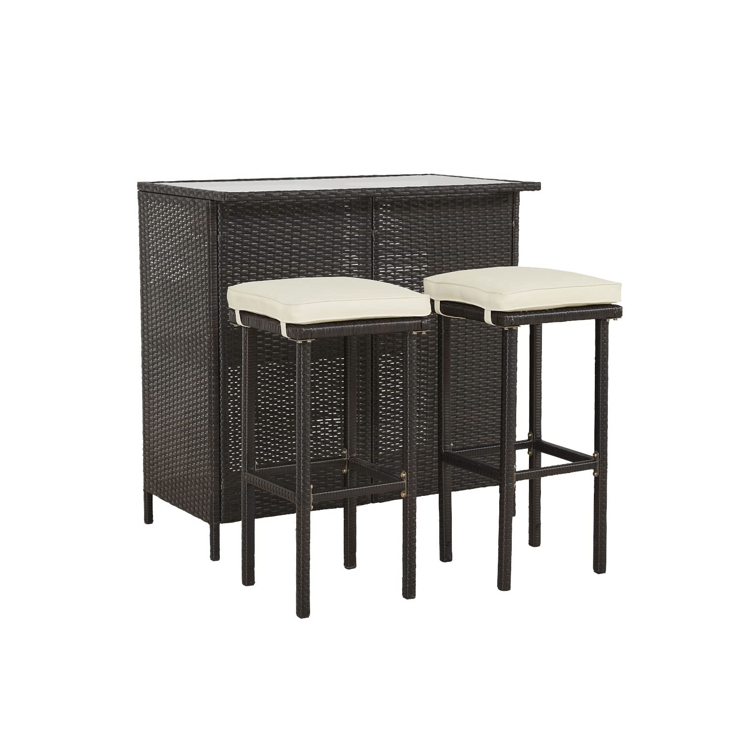 Progressive Furniture Fiesta 3pc Bar Set, Brown