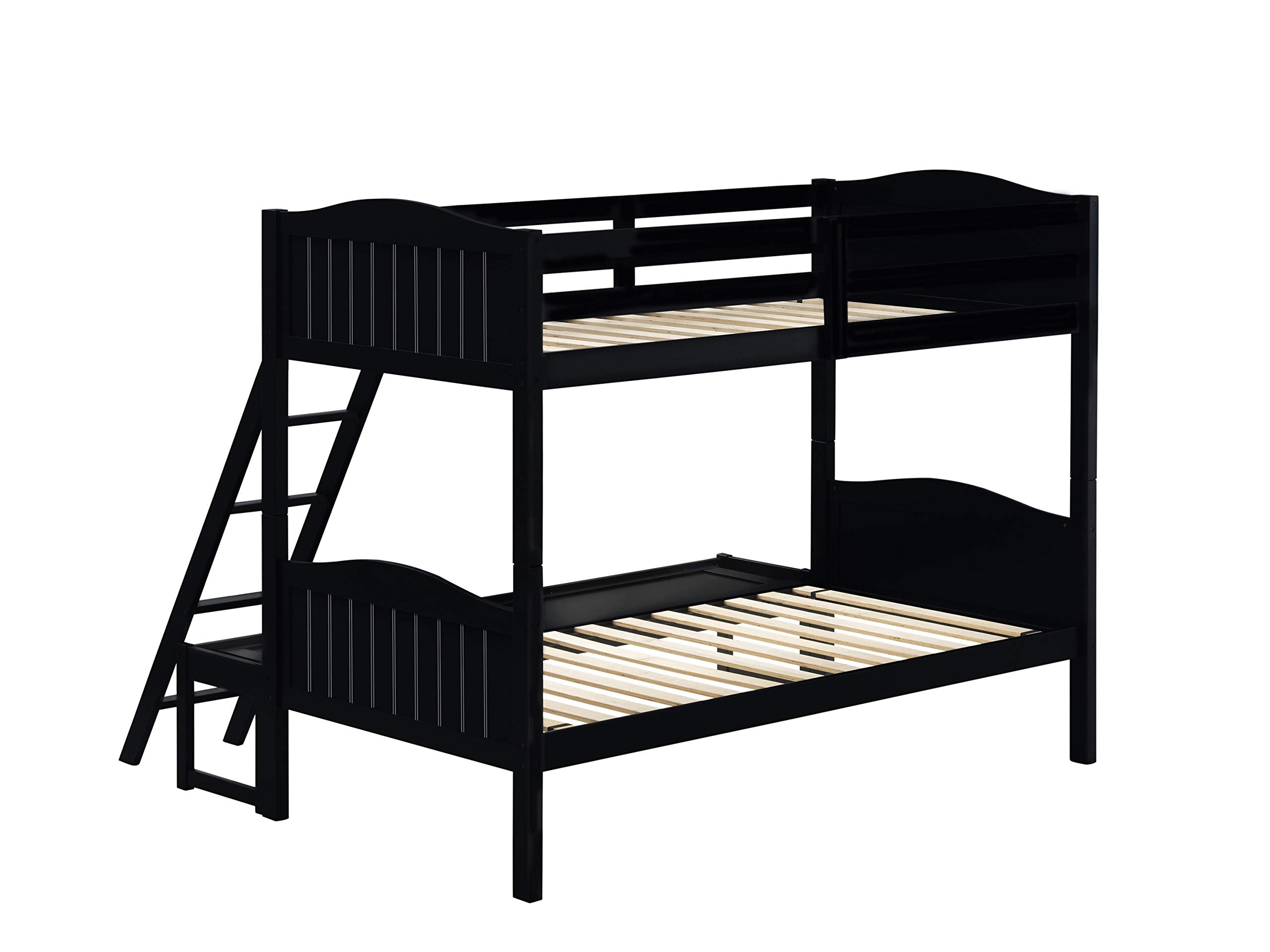 Coaster Home Furnishings Littleton Twin Over Full Bunk Bed with Ladder Black