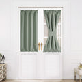 NICETOWN Christmas Blackout Door Curtain, Thermal Insulated Blackout Window Cover for French & Front Doors with Adjustable Tieba