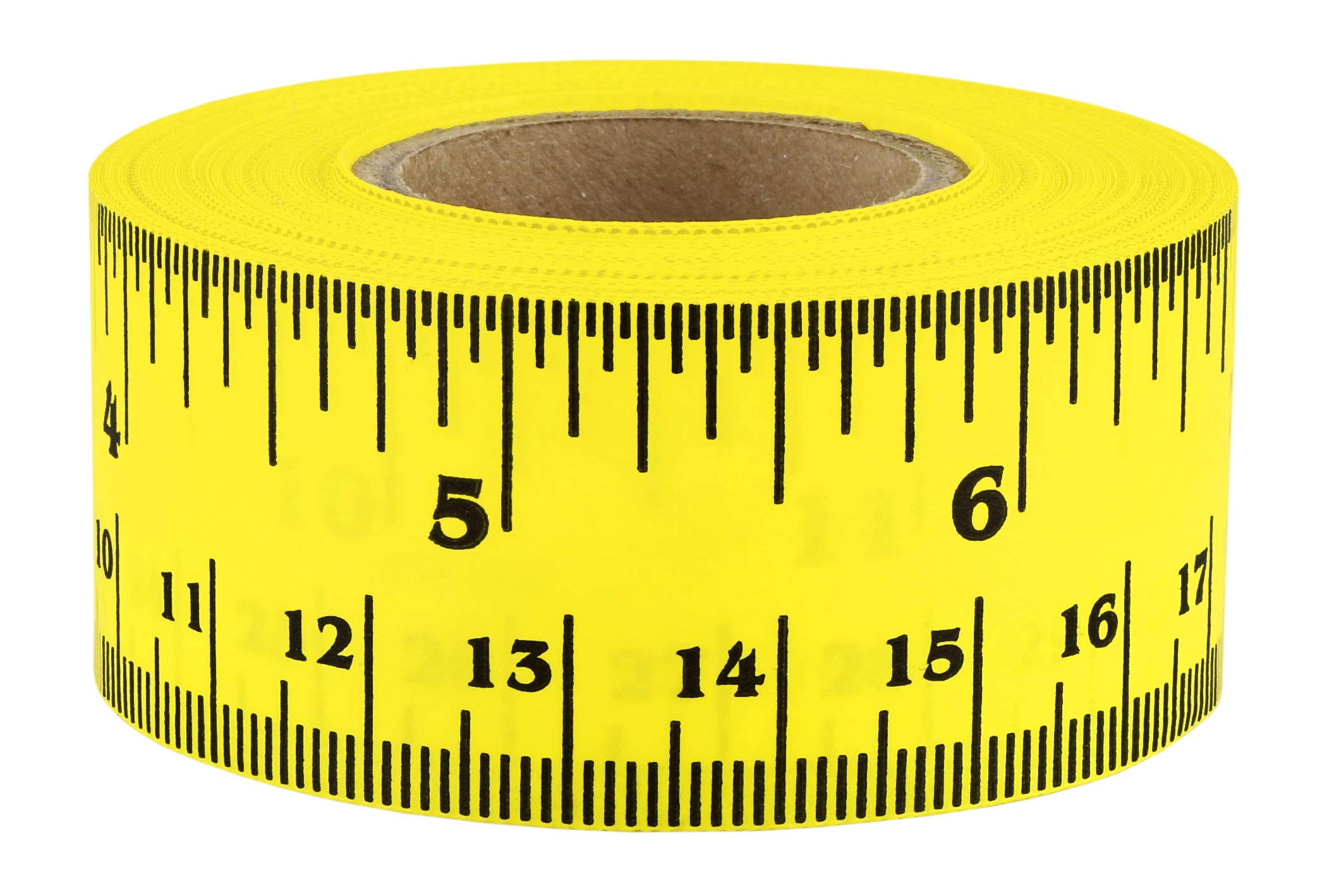Chromalabel 1 Inch Adhesive Measuring Tape, Removable Adhesive Measuring Tape, Perfect Tape Measure For Home Or Office Use - 12
