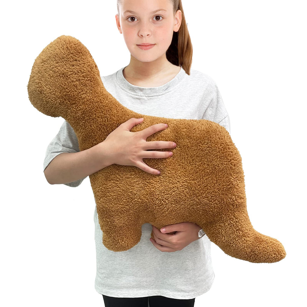Isaacalyx Large Dino Nugget Pillow, 24 Inch Brontosaurus-Soft Dinosaur Nuggets Pillow For Birthday Gifts, Theme Party Decoration
