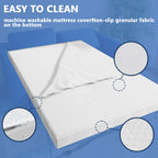 Rhyme Source 4.5 Inch Gel Memory Foam Sofa Bed Mattress Replacement, Full Size, White, Medium Firmness