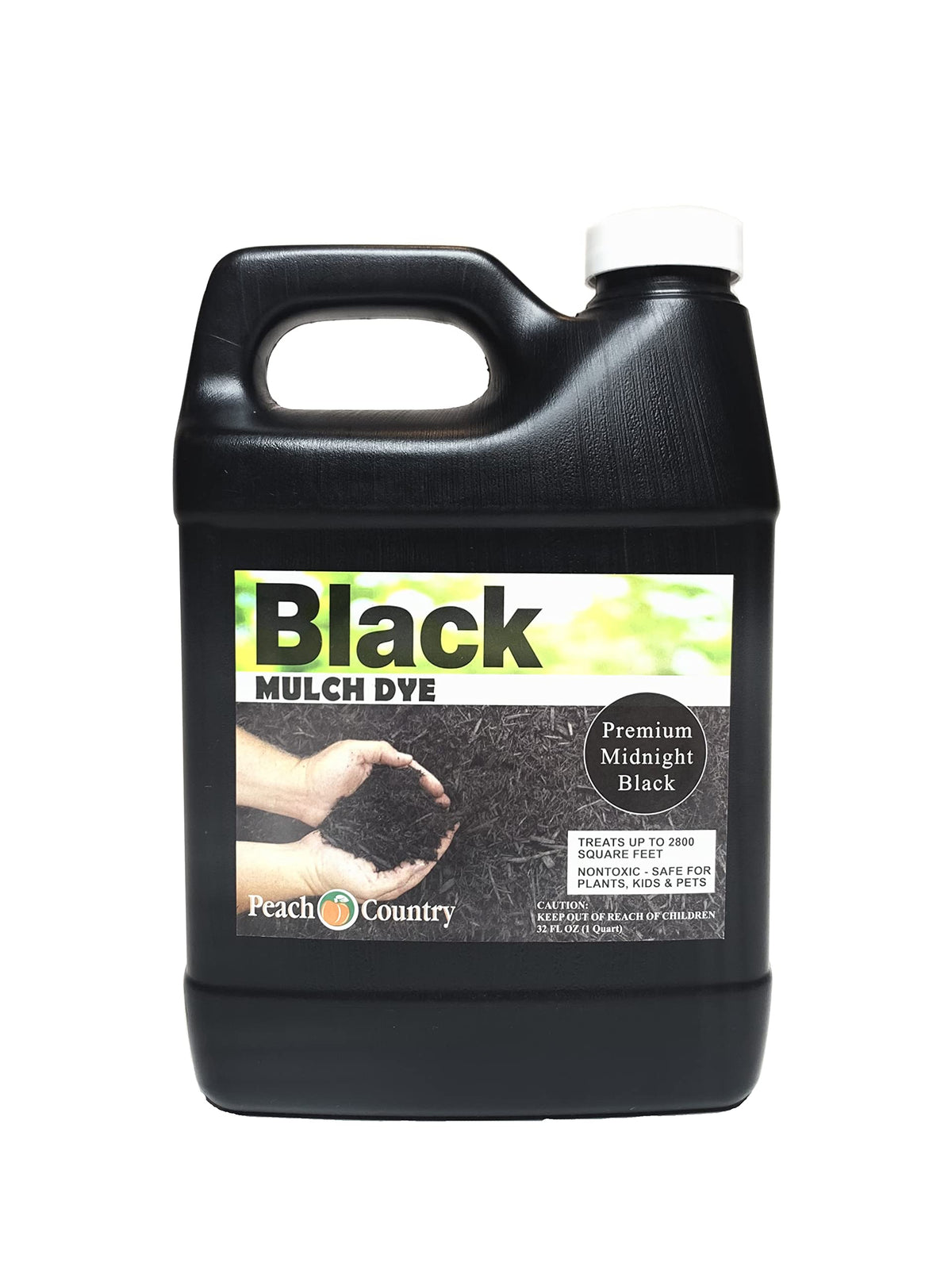 Peach Country Midnight Black Mulch Dye Color Concentrate - 2,800 Sq. Ft. - Brighten Up Your Old Mulch Beds Easily With Our Premi