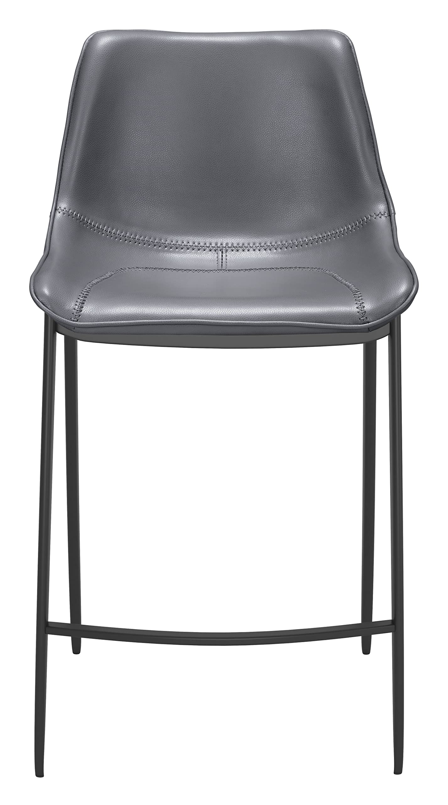 Zuo Magnus Counter Stool Dark Gray & Black