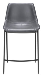 Zuo Magnus Counter Stool Dark Gray & Black