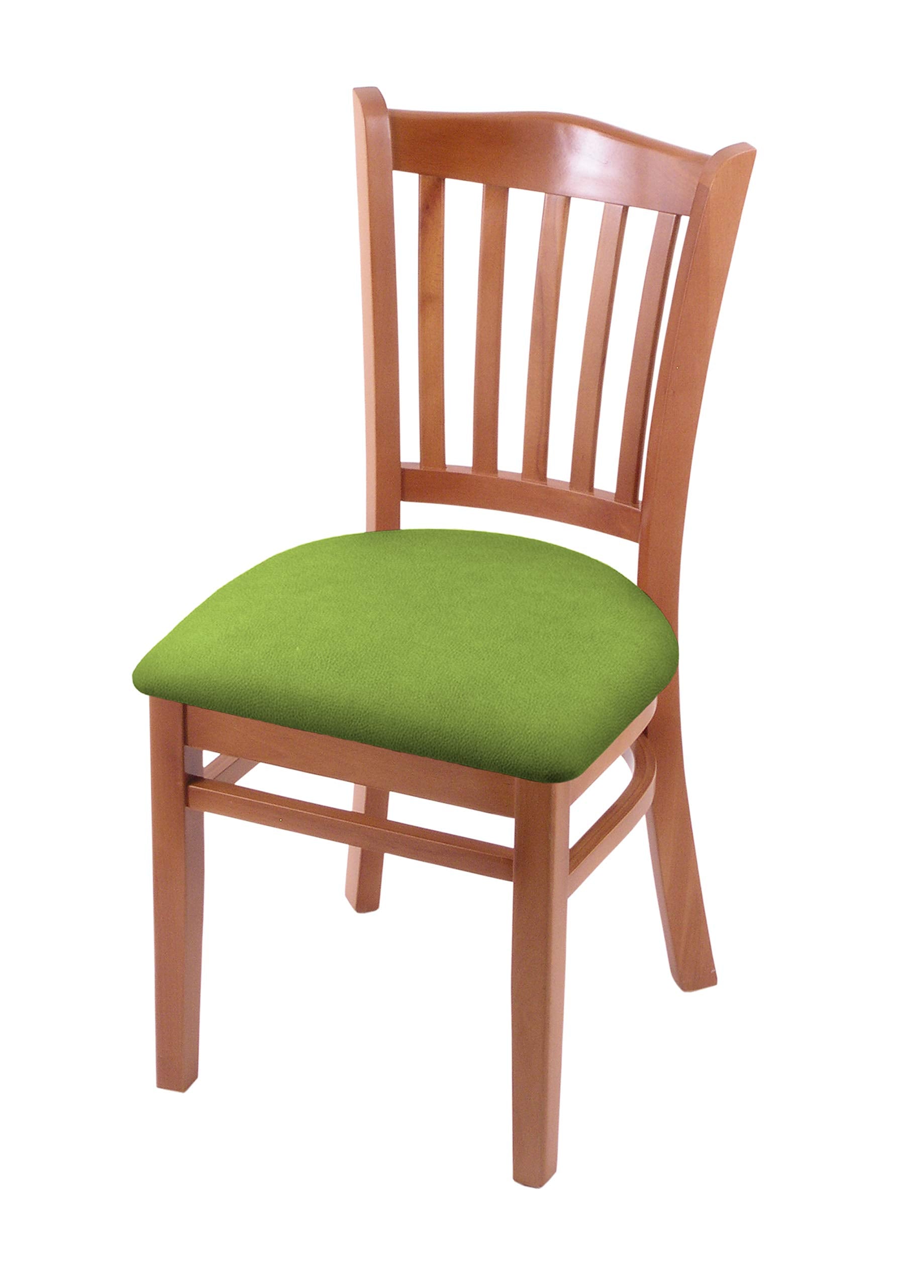 Holland Bar Stool Co. 3120 18 Chair with Medium Finish and Canter Kiwi Green Seat