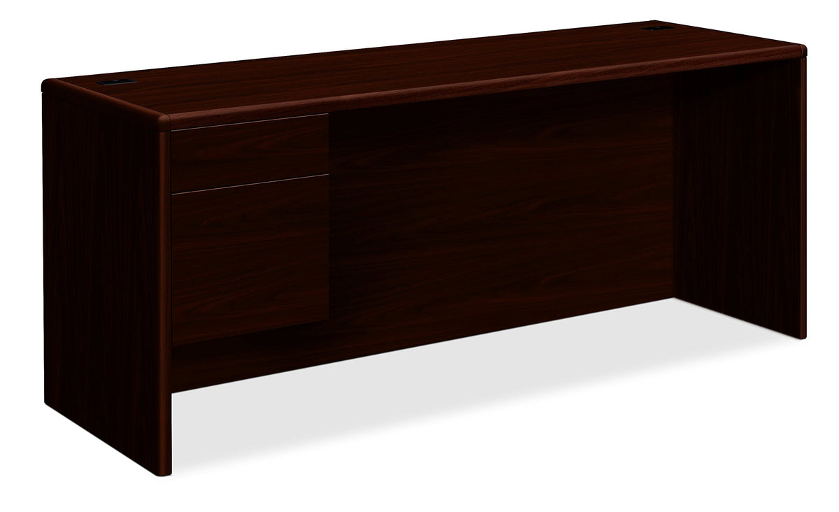 Hon Left Pedestal Credenza, 72 By 24 By 29-1/2-Inch, Mahogany