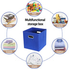 Sevendome Fabric Cloth Storage Bins,Fabric Cube Bins Organizer With Dual Handles Foldable Cube Storage Baskets For Home Bedroom