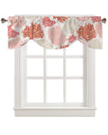 Tie Up Valance For Windows Nautical Coastal Ocean Coral Curtains Valances Rod Pocket Valance Window Treatments Beach Themed Pink