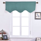 Nicetown Window Blackout Valances For Bedroom, Thermal Insutaled Room Darkening Rod Pocket Valances For Small Window, 52 Inch Wi