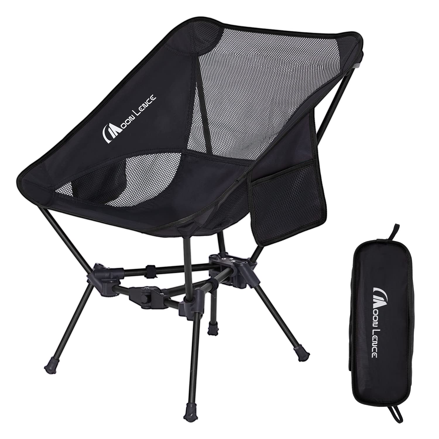 Moon Lence Portable Camping Chair Backpacking Chair - The 4Th Generation Ultralight Folding Chair - Compact, Lightweight Foldable Chairs For Hiking Mountaineering Beach