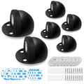 Magnetic Door Stops, Black Door Stoppers Floor Mount Magnetic Door Catch Holder Modern Door Stops Brushed Satin Dome Door Stoppe