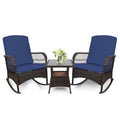 LEVELEVE Patio Furniture Set Outdoor Rattan Chair Wicker Sofa Garden Conversation Bistro Sets w/Loveseat for Yard,Pool or Backya