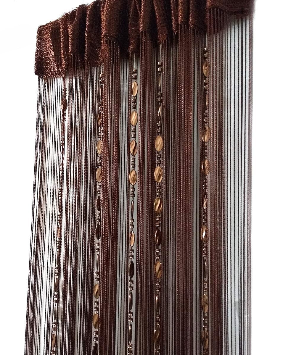 ave split 100cmX200cm Decorative Door String Curtain Beads Wall Panel Fringe Window Room Divider Blind for Wedding Coffee House 