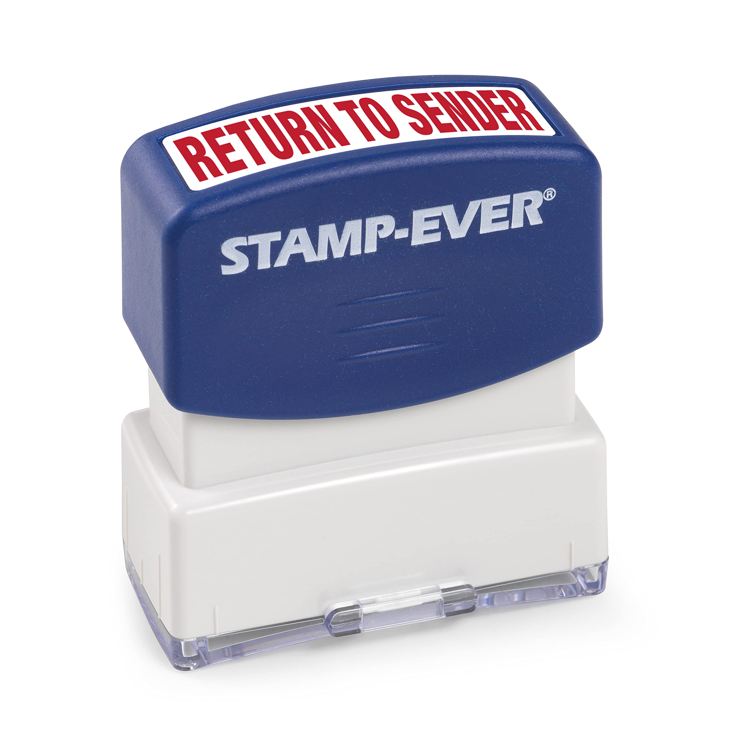 Stamp-Ever Pre-Inked Message Stamp - Return To Sender, Red Ink - Impression Size: 9/16' X 1-11/16'