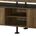 Acme Ensata II Rectangular 4-Door TV Stand in Rustic Oak and Black