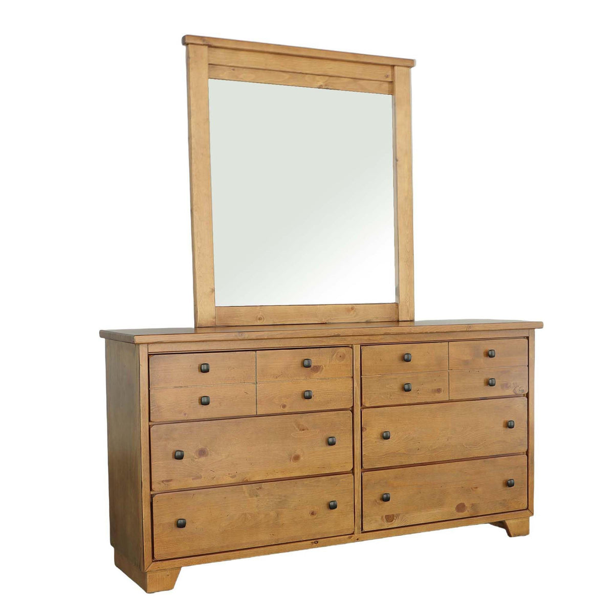 Progressive Furniture Diego Dresser And Mirror, Cinnamon Pine