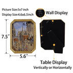 Sikoo Vintage 5  7 Gold Picture Frame Antique Ornate Photo Frame Tabletop And Wall Hanging With High Definition Glass Front For