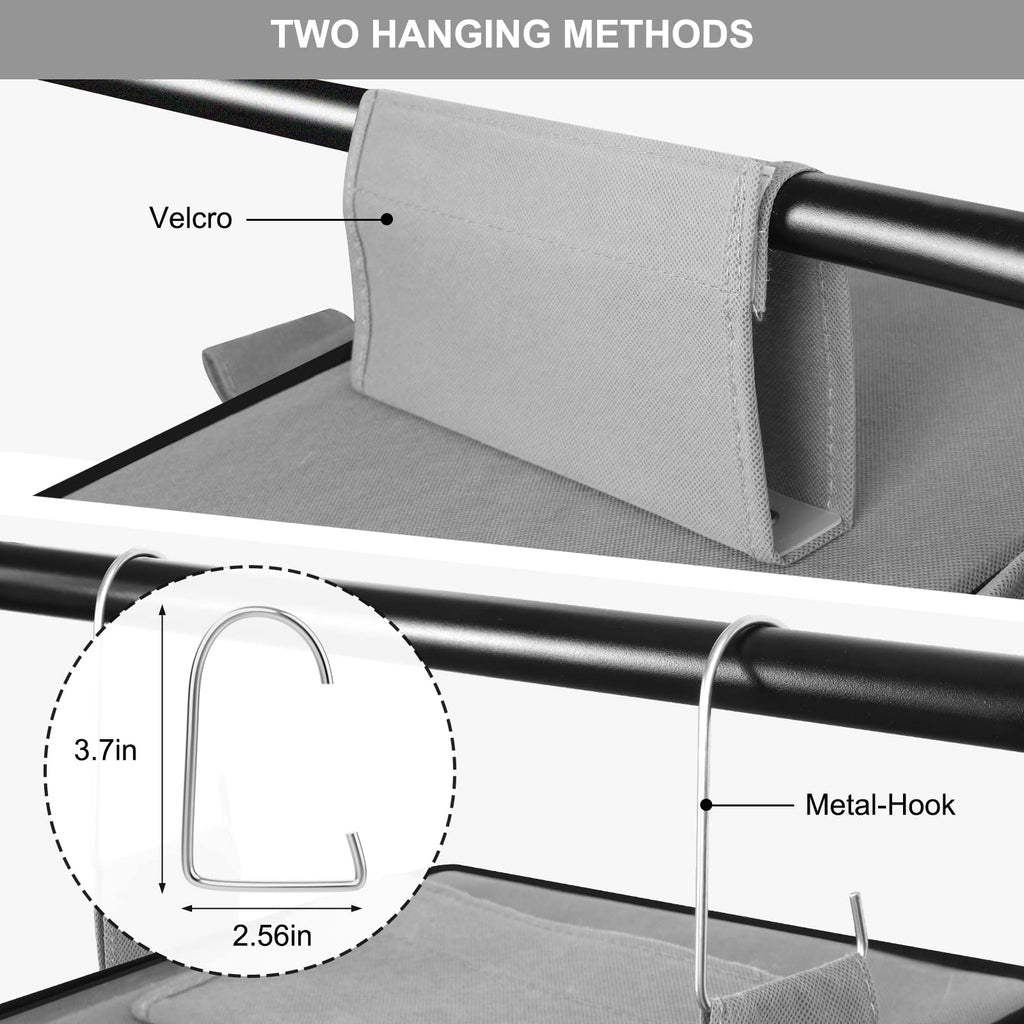 Fixwal 6-Shelf Weekly Hanging Closet Organizer For Kids With 6 Side Pockets, Weekday Kids Clothes Organizers Monday Through Frid