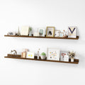 Acovy Picture Ledge Shelf, Wood Long Floating Shelves for Wall, Set of 2, 56 inch Picture Ledge Shelves, Photo Ledge Nursery Boo