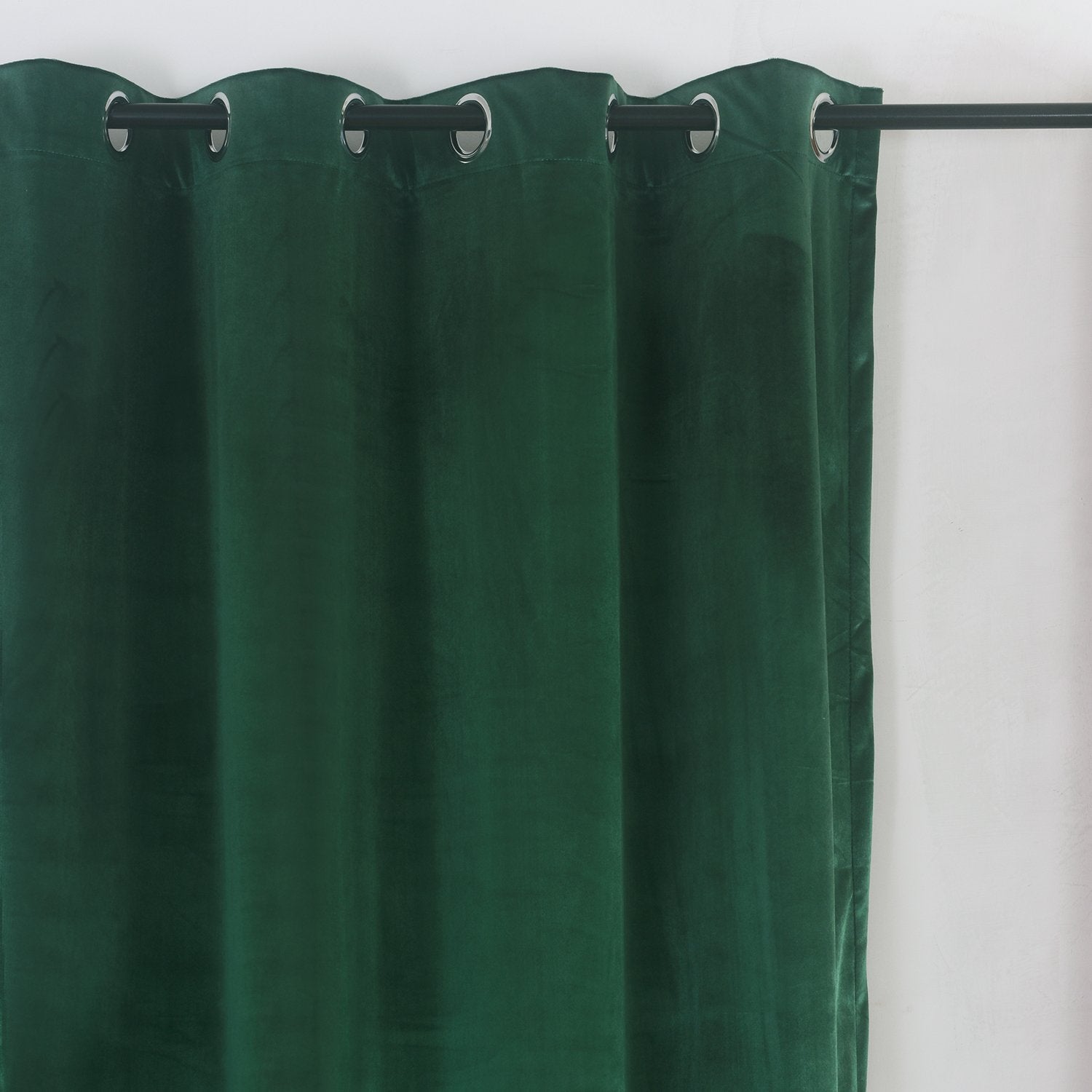 Super Soft Signature Velvet Curtains Set Of 2 Smoky Dark-Green Classic Blackout Panels Home Theater Grommet Drapes Eyelet 52Wx12