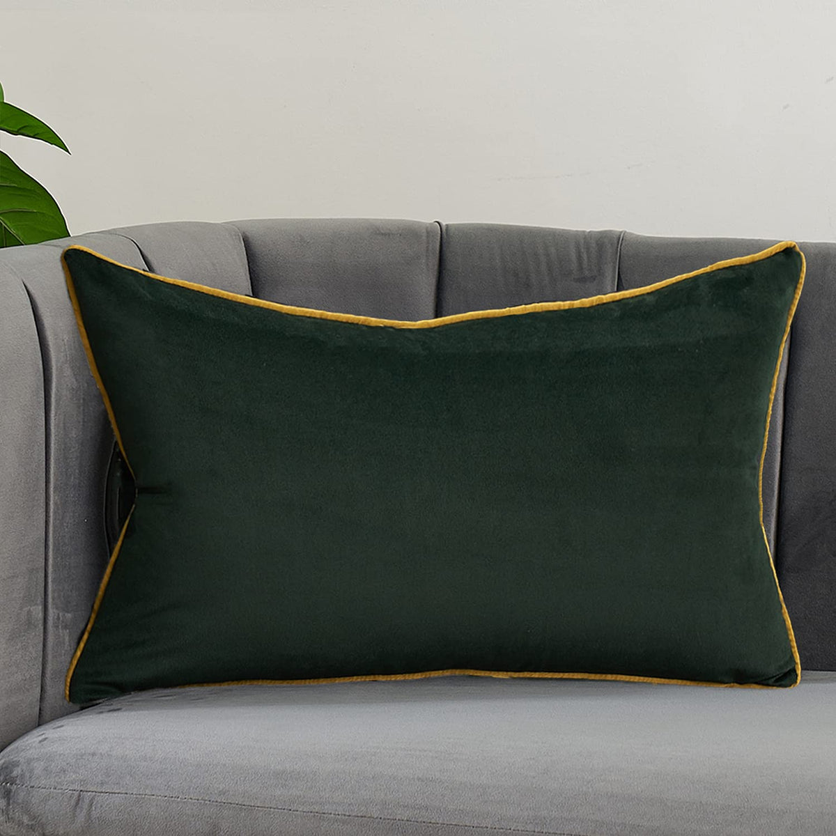 Avigers 12 X 20 Inches Teal Green Solid Cushion Case Luxury Modern Home Decor Lumbar Throw Pillow Cover Decorative Pillow For Co