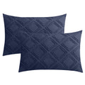Jellymoni 2 Pack Navy Pillowcases King Size, Soft Microfiber Geometric Tufted Pillow Covers With Envelope Closure (Pillows Are N