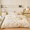 Aojim Cute Duvet Cover Set For Kids Adults, Pure Cotton Comforter Cover Set With Multiple Cartoon Pattern Designs, Soft Bed Set