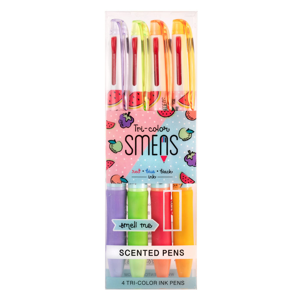 Tri-Color Smens- Patented Gourmet Scented Pens, 4 Count