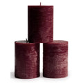 CANDWAX 3x4 Pillar Candle Set of 3 - Decorative Rustic Candles Unscented and No Drip Candles - Ideal as Home Decor Candles or La