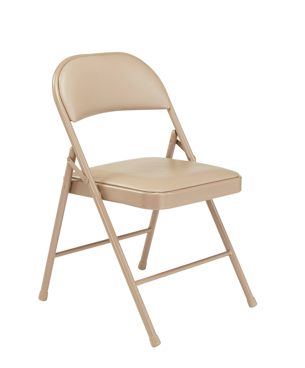 National Public Seating 951 Commercialine Vinyl Padded Folding Chair, Beige(4 Pack)