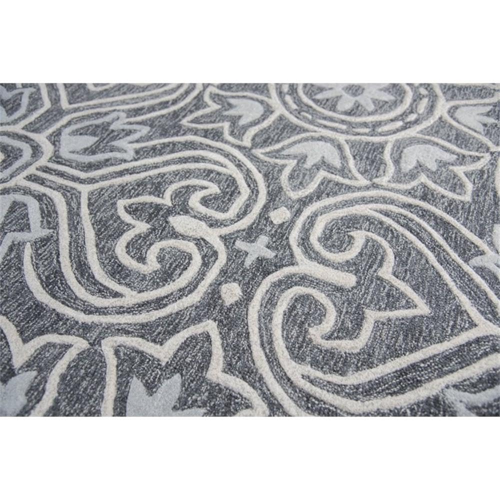 Rizzy Home Alora Decor Lavine 8' X 10' Medallion Gray/Lt. Gray/Natural Hand-Tufted Area Rug