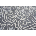 Rizzy Home Alora Decor Lavine 8' X 10' Medallion Gray/Lt. Gray/Natural Hand-Tufted Area Rug