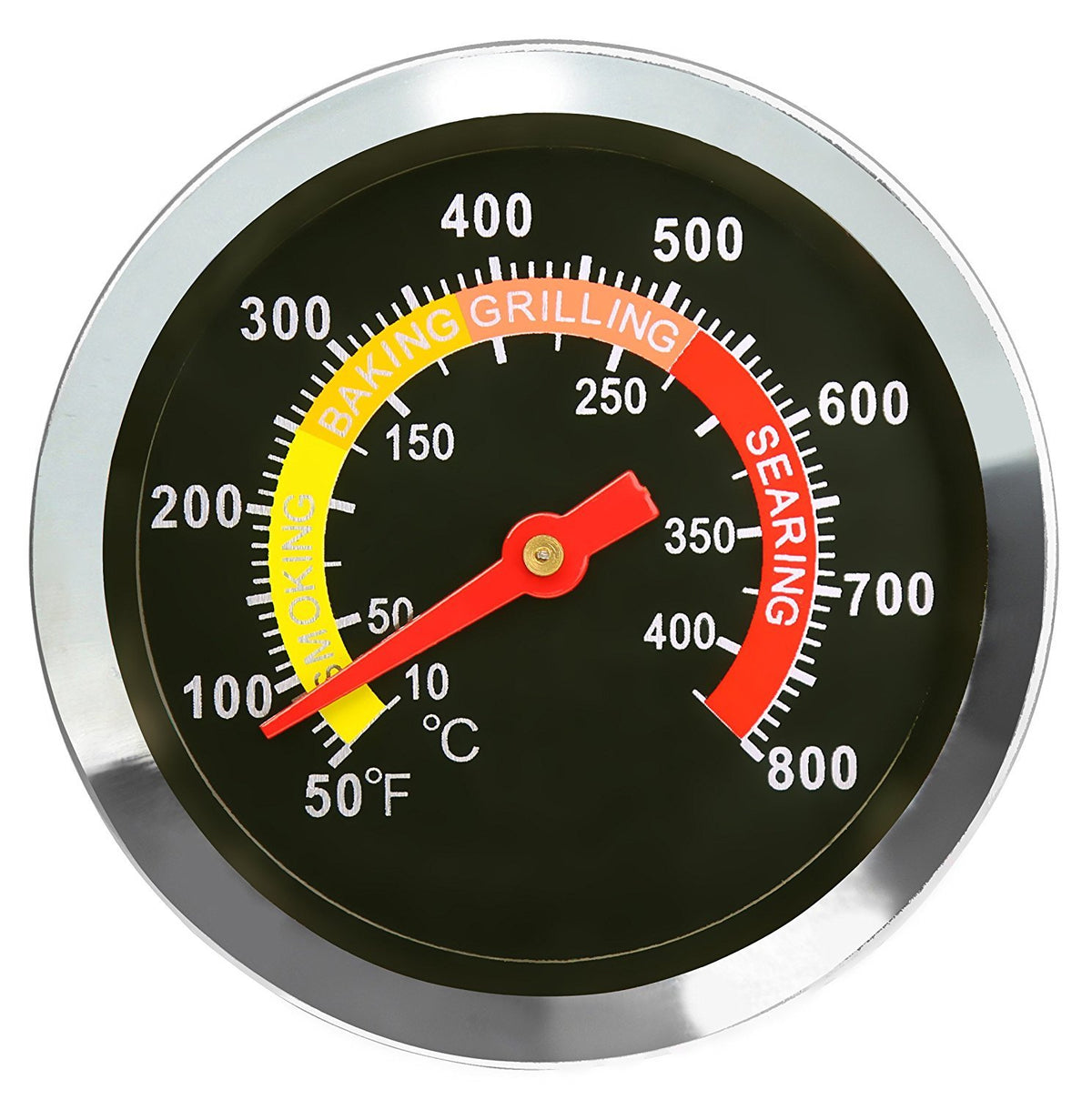Dozyant Bbq Charcoal Grill Smoker Temperature Gauge Pit Barbecue Thermometer Fahrenheit And Heat Indicator For Meat Cooking Port