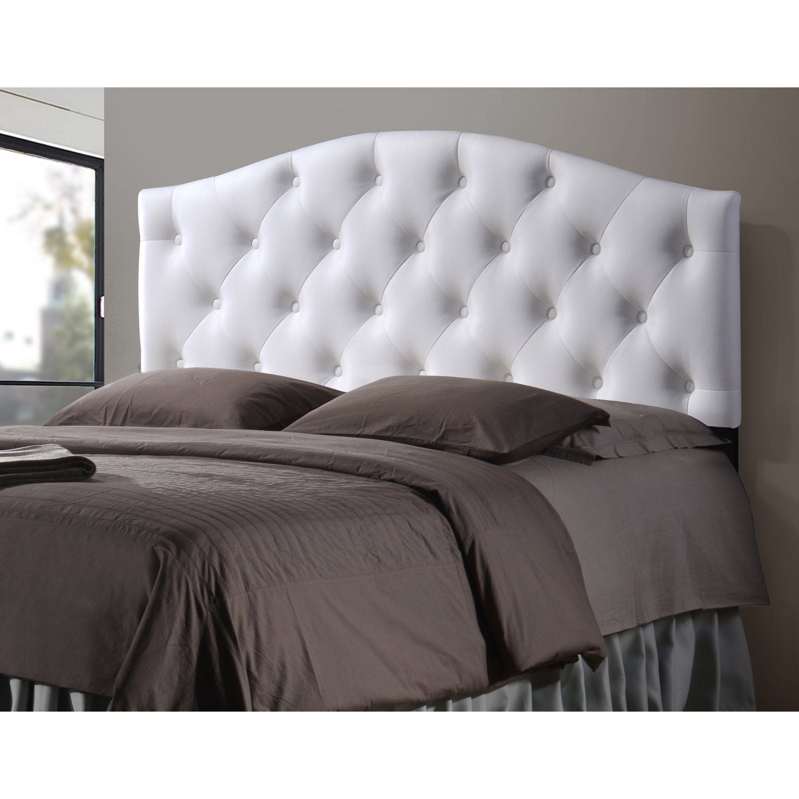 Baxton Studio Myra Headboard, Queen, White
