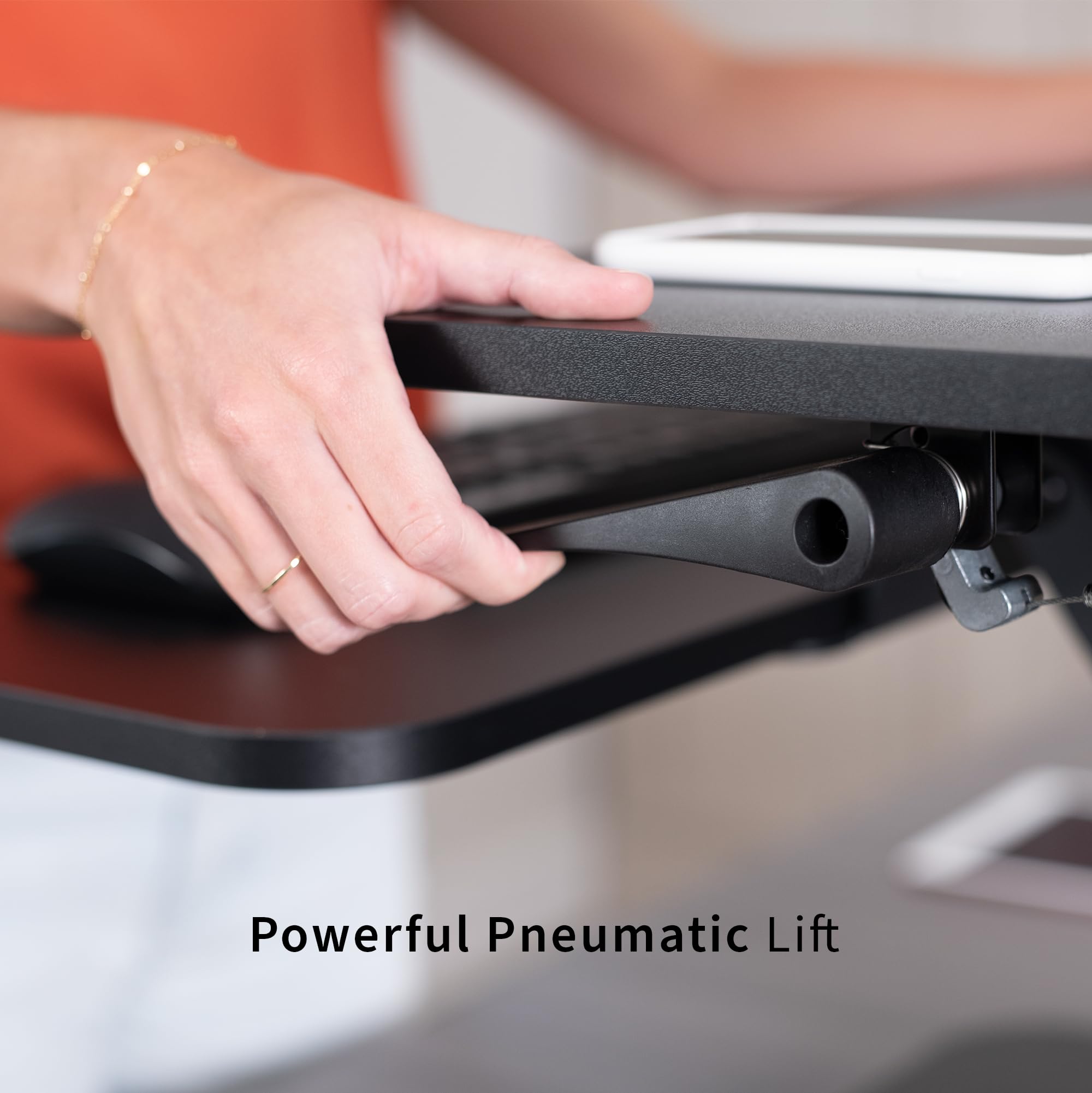 VIVO Black Height Adjustable Standing Desk Converter, DESK-V001G, Alloy Steel, 25 inch