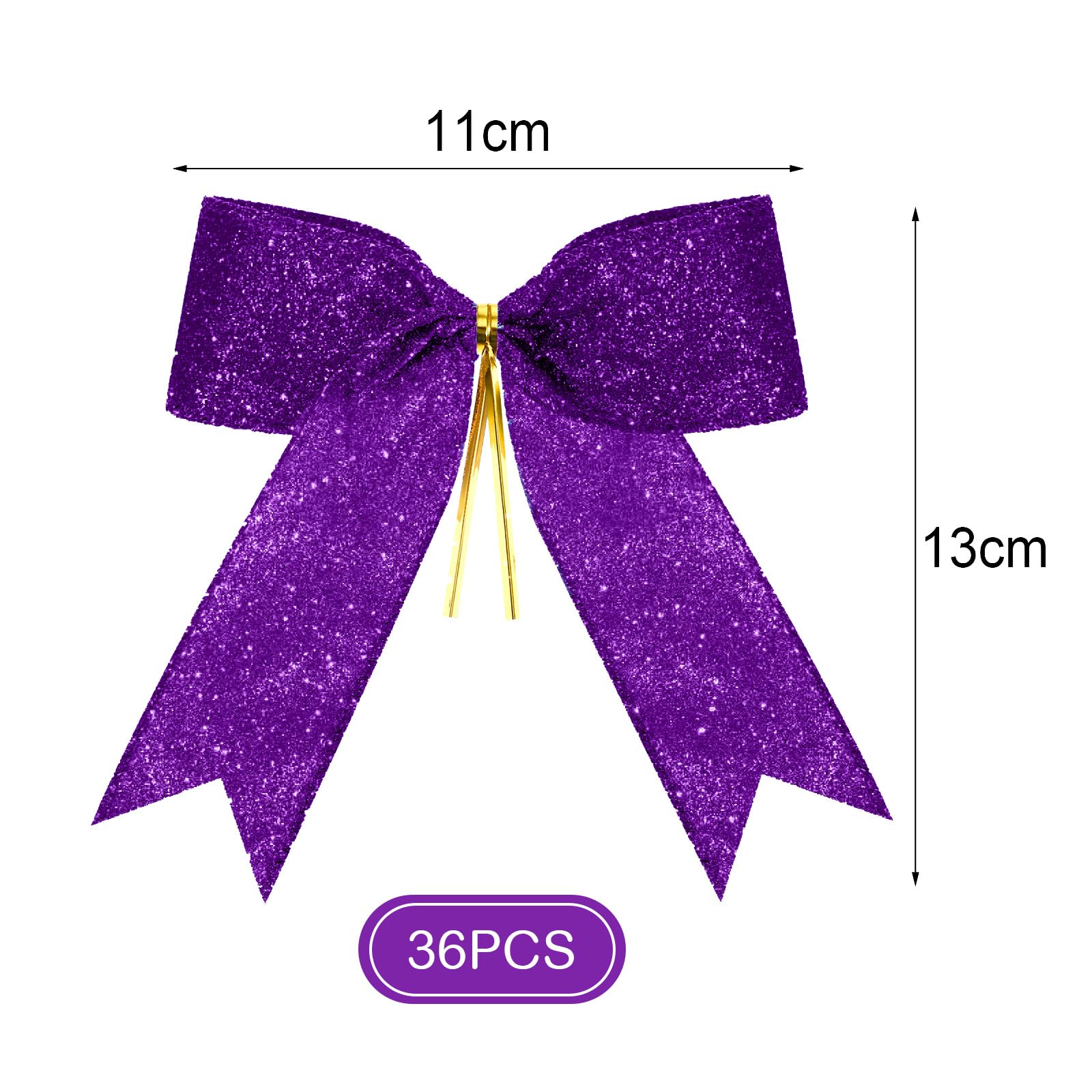 Sumind 36 Pieces Glitter Bow Tie Ribbon Twist Tie Bows For Treat Bags Gift Wrapping Basket Wedding Shower Birthday Valentine'S D