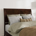 Atlantic Furniture AFI Portland Queen Wood Sleigh Headboard with USB Charging Station in Walnut