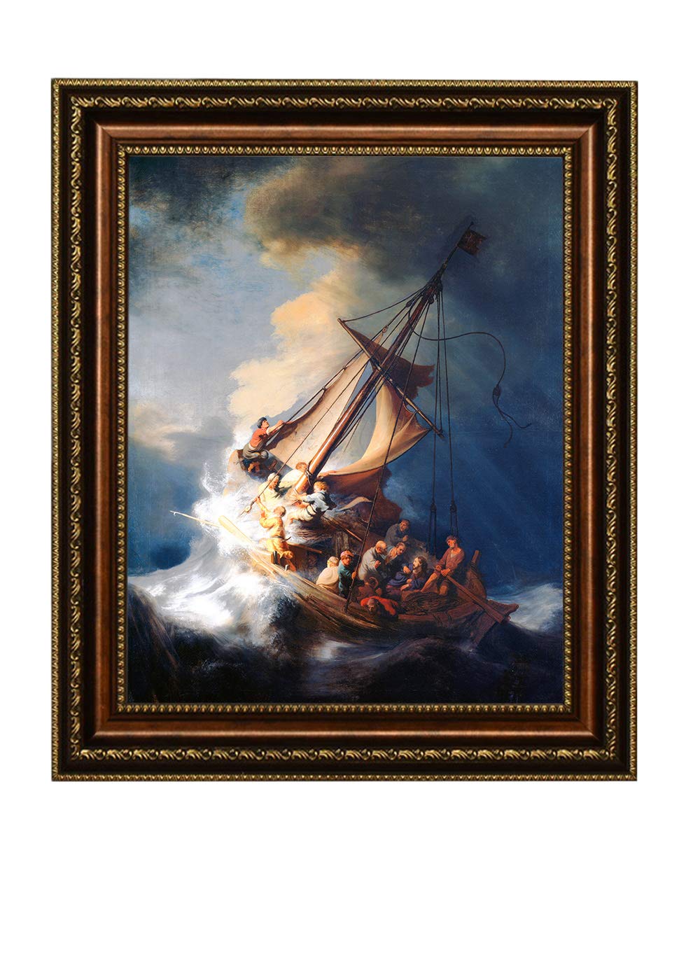 ELITEART-Christ in a Storm on the Sea of Galilee By the Dutch Golden Age painter Rembrandt van Rijn Oil Painting Reproduction Gi