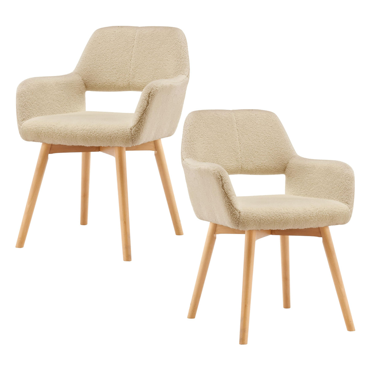 Yeefy Mid Century Modern Dining Chairs Set Of 2 & 4 & 6 Comfy Accent Chair Upholstered Kitchen Dining Living Room Chairs For Bed