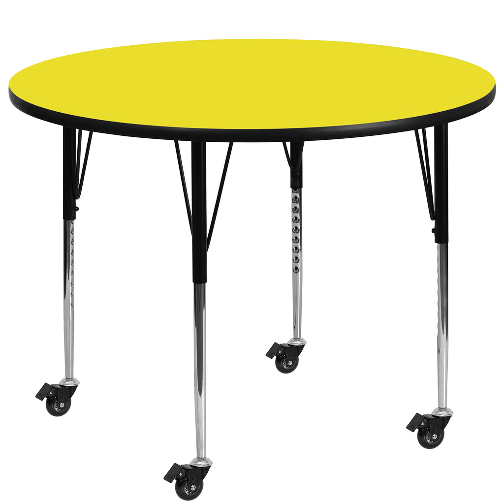 Flash Furniture 48 Rnd Yell Activity Table, 48"W X 48"D X 30.5"H, Yellow