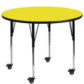 Flash Furniture 48 Rnd Yell Activity Table, 48"W X 48"D X 30.5"H, Yellow