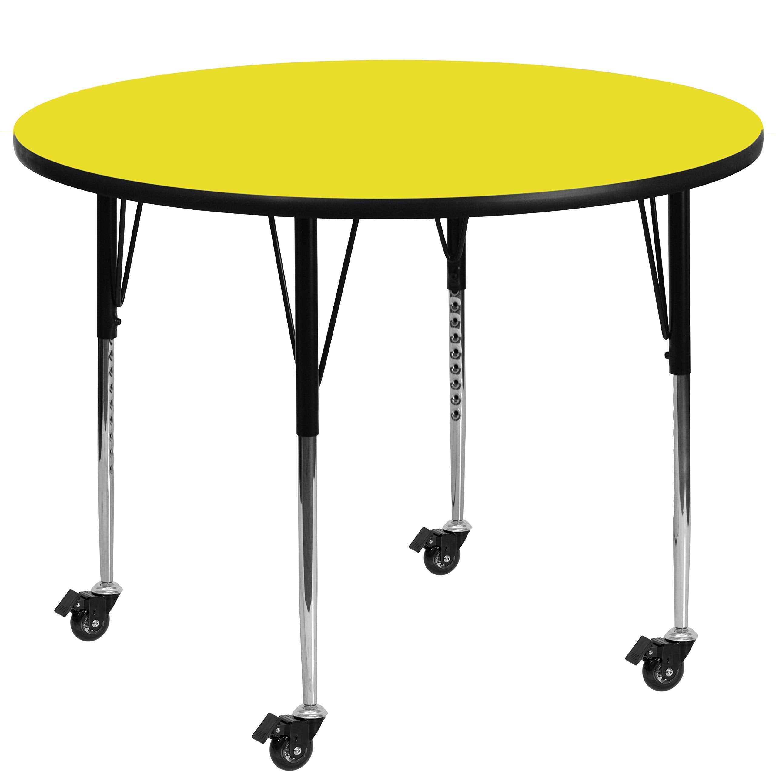 Flash Furniture 48 Rnd Yell Activity Table, 48"W X 48"D X 30.5"H, Yellow