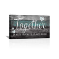 SkenoArt Family Inspirational Quotes Painting Canvas Wall Art Rustic Together is Our Favorite Place to Be Signs Bathroom Bedroom
