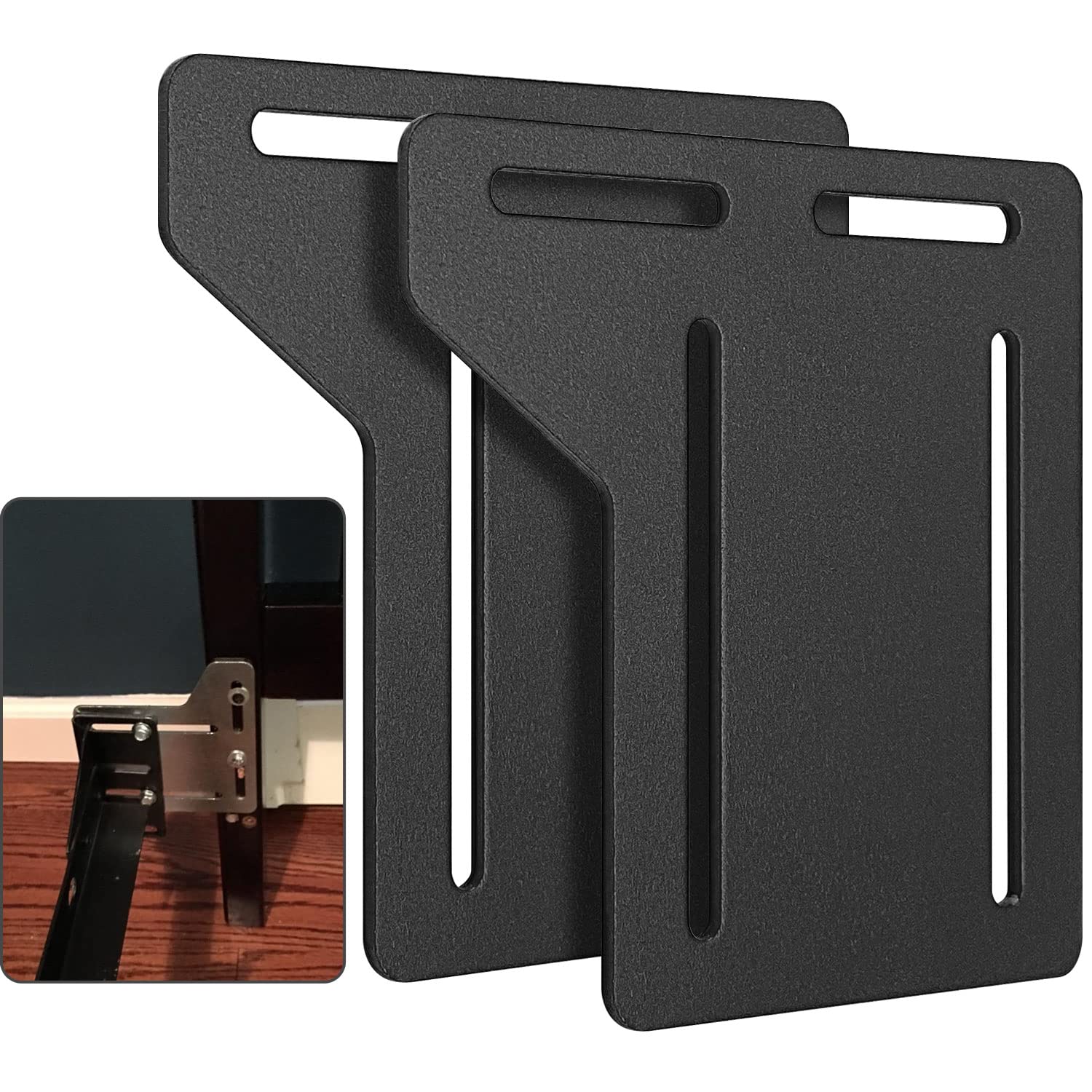 2 Pcs Bed Frame Brackets Adapter For Headboard Extra Heavy Duty,Bed Frame Adapter Brackets, Queen Bed Modification Plate,Bed Headboard Frame Conversion Kit ,Headboard Attachment Bracket With Hardware