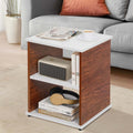 About Space Coffee Table  Engineered Wood End Table Wooden Center Table With Storage, Teapoy Table For Living Room | Side Table